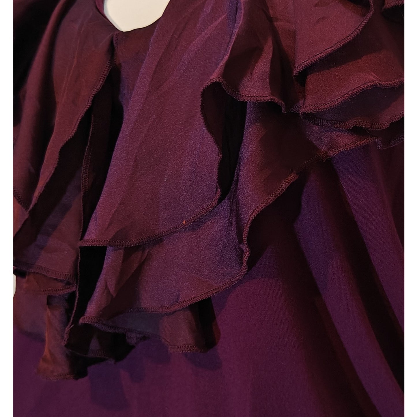 Purple Ruffle Sleeveless Blouse