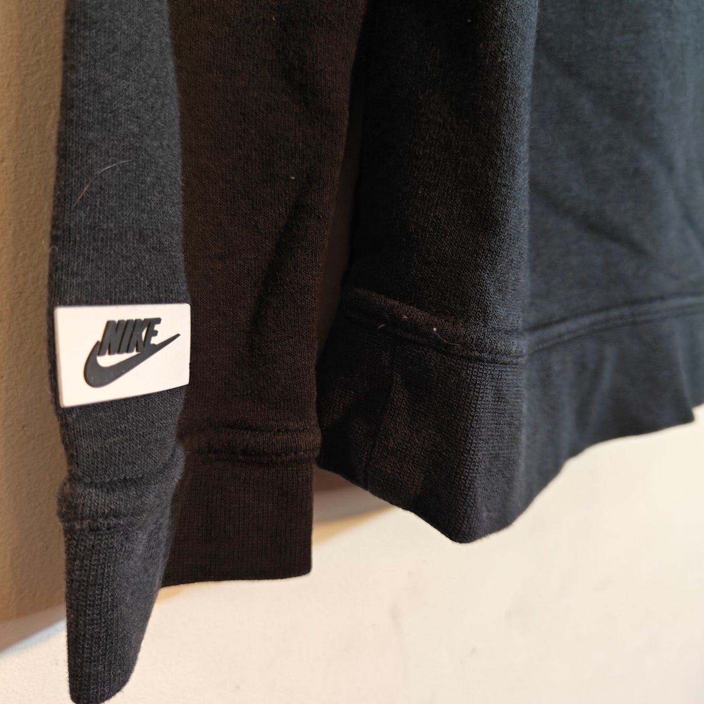 Black Nike NSW Funnel Neck French Terry Logo Hoodie