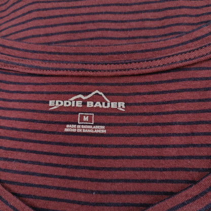 Red Navy Stripe V-Neck Long Sleeve Top