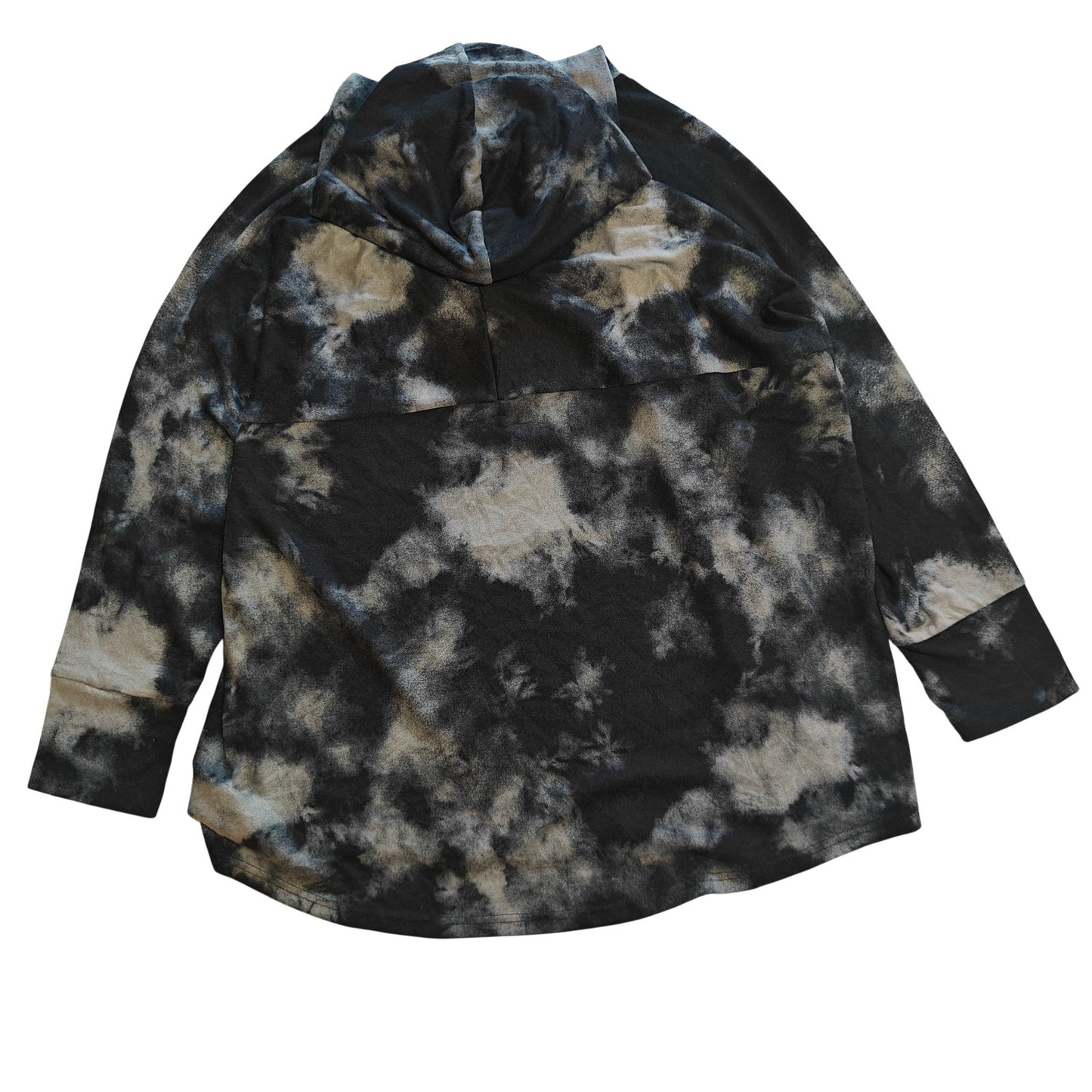 Black and Gray Tie Dye Hoodie