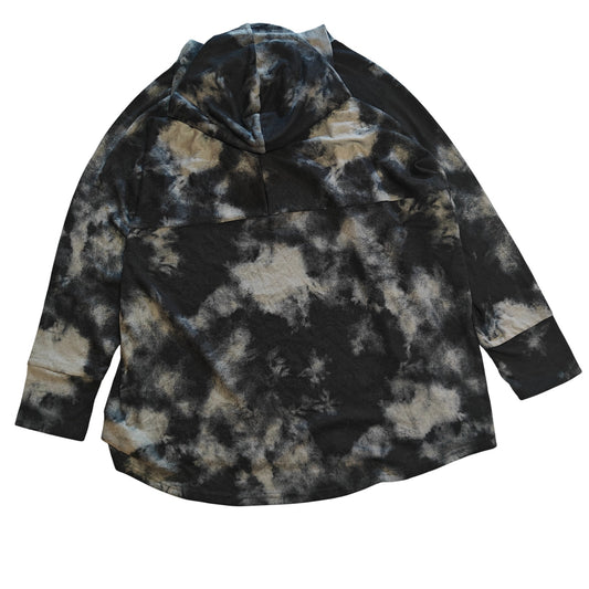Black and Gray Tie Dye Hoodie