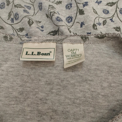 Gray Floral Print Button Front Cardigan