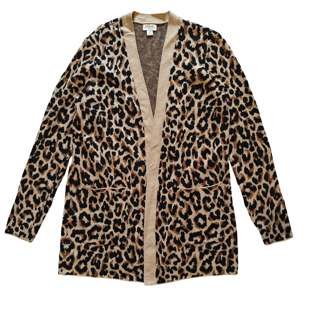 Leopard Print Open Cardigan Sweater