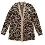 Leopard Print Open Cardigan Sweater