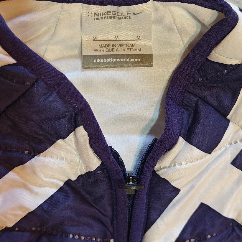 Purple and White Golf Tour Performance Quilted Vest