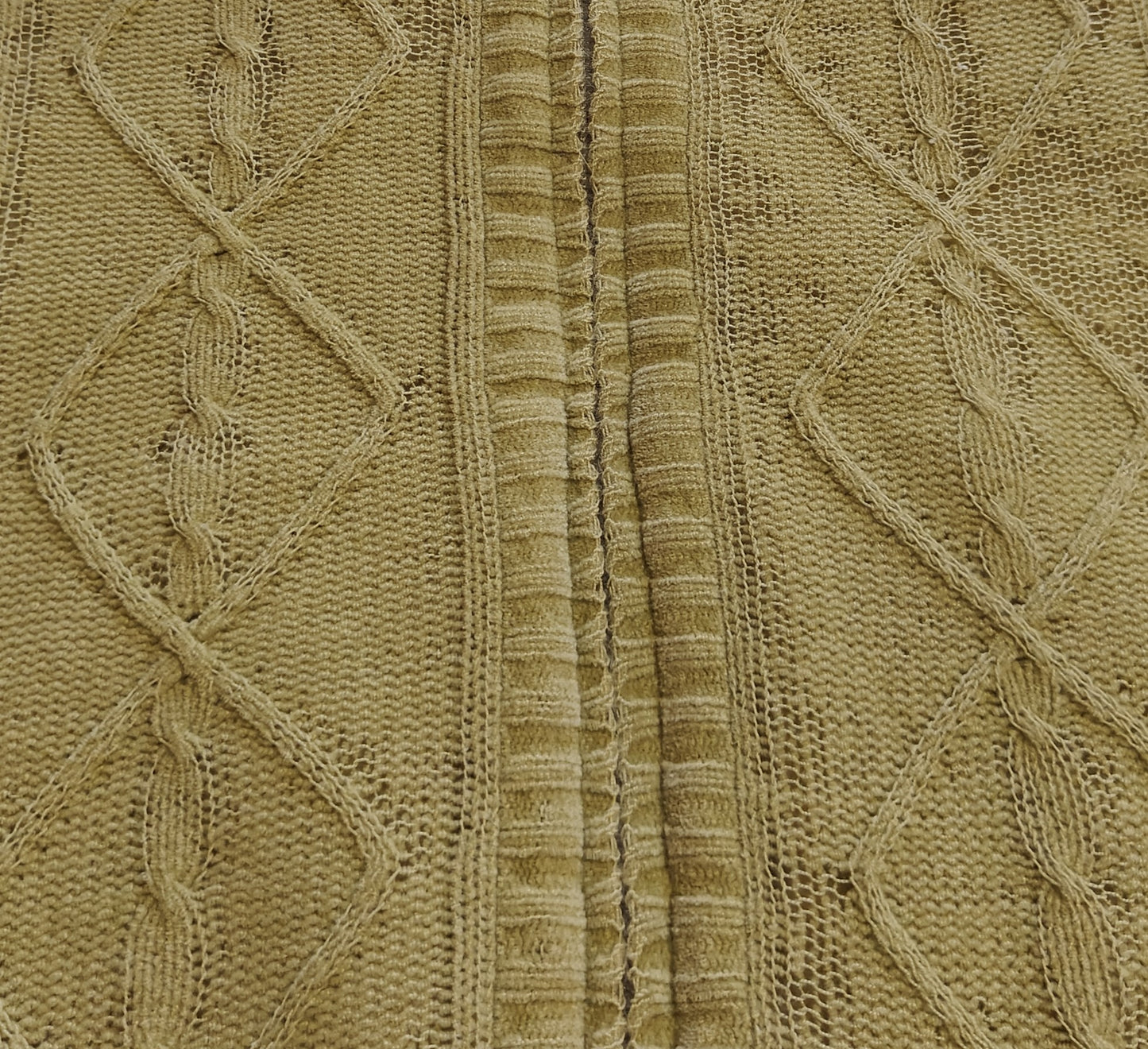 Christopher & Banks Beige Reversible Knit Fleece Vest