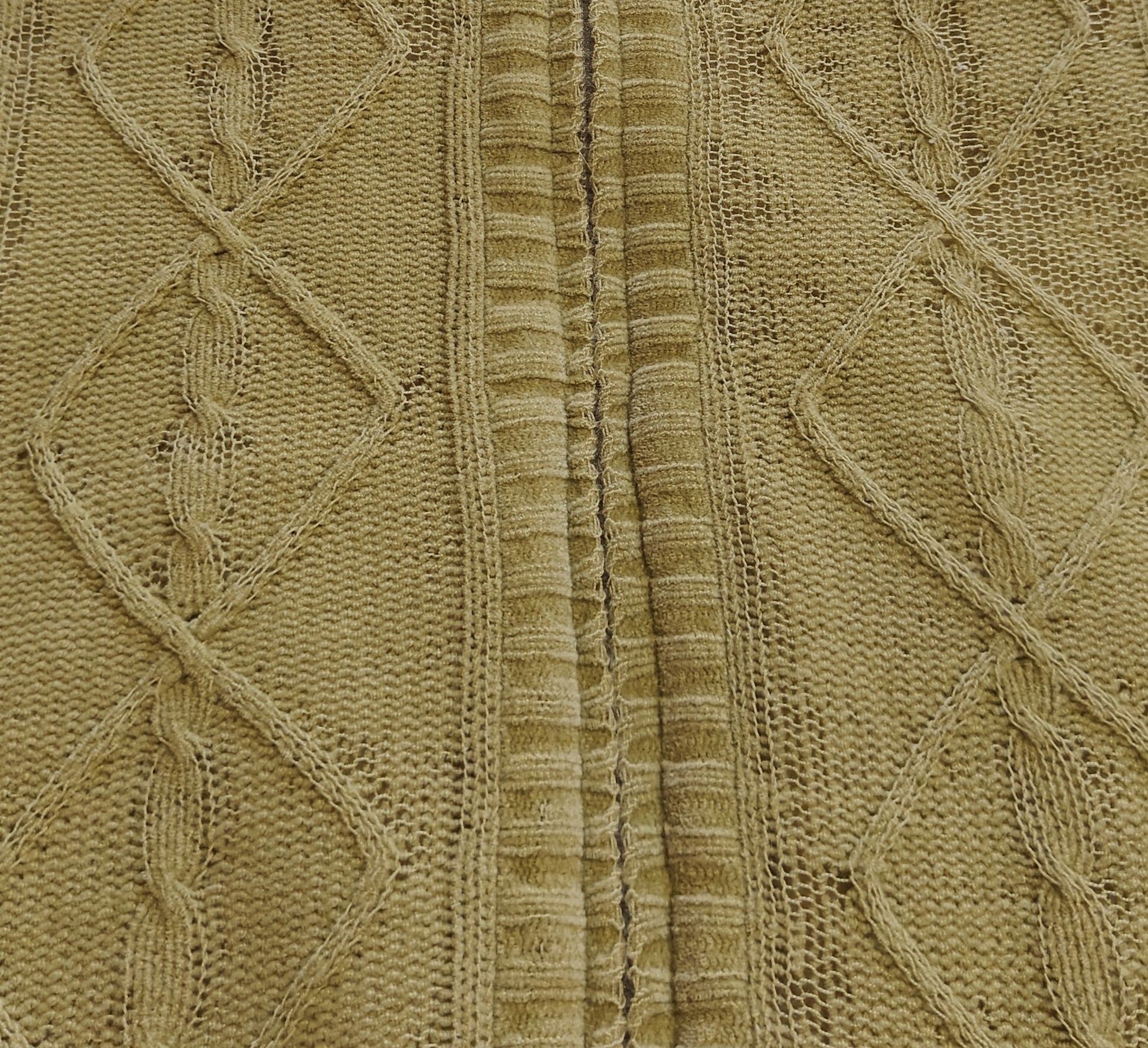 Christopher & Banks Beige Reversible Knit Fleece Vest