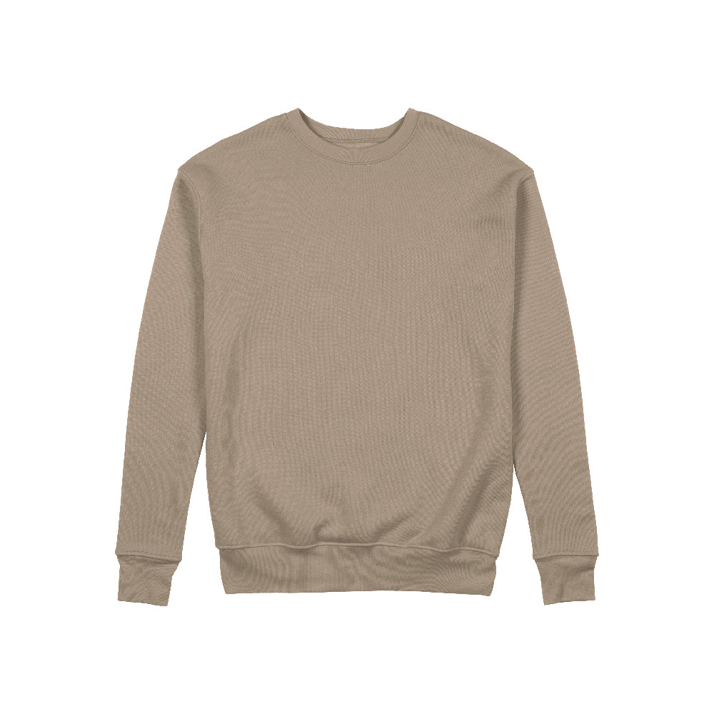 Khaki Lightweight Sponge Fleece Crewneck