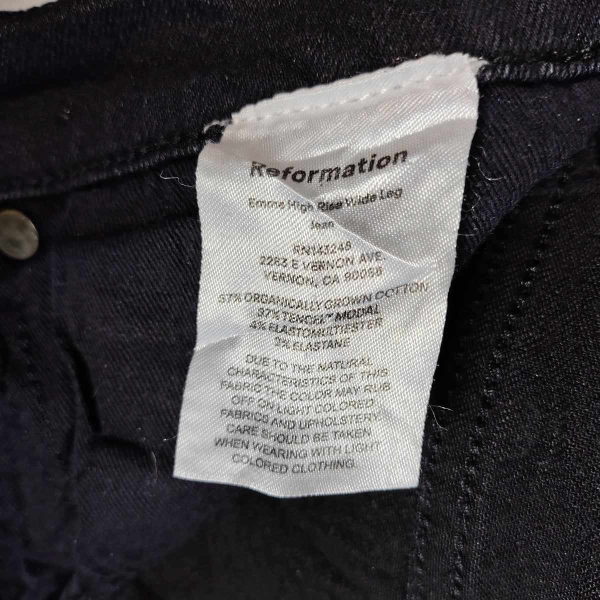 Reformation Black High-Rise Jeans – Size 28